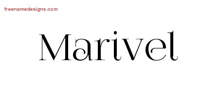 Marivel Vintage Name Tattoo Designs