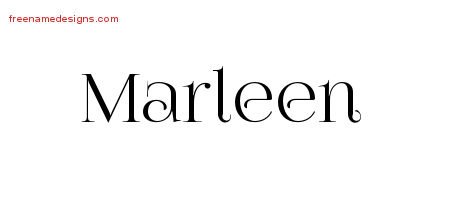 Marleen Vintage Name Tattoo Designs