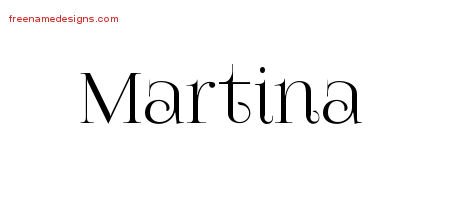 Martina Vintage Name Tattoo Designs