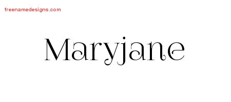Maryjane Vintage Name Tattoo Designs