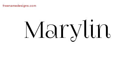 Marylin Vintage Name Tattoo Designs