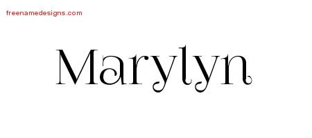 Marylyn Vintage Name Tattoo Designs