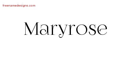 Maryrose Vintage Name Tattoo Designs