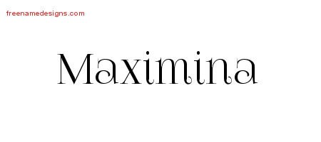 Maximina Vintage Name Tattoo Designs