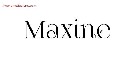 Maxine Vintage Name Tattoo Designs