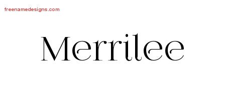Merrilee Vintage Name Tattoo Designs