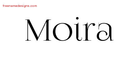 Moira Vintage Name Tattoo Designs
