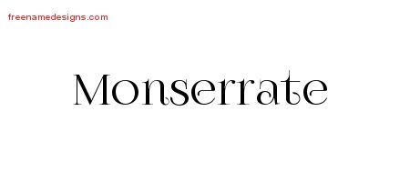 Monserrate Vintage Name Tattoo Designs