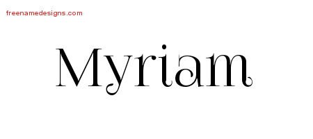 Myriam Vintage Name Tattoo Designs