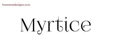 Myrtice Vintage Name Tattoo Designs
