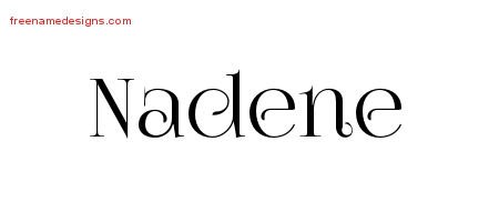 Nadene Vintage Name Tattoo Designs