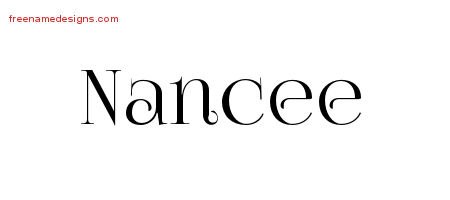 Nancee Vintage Name Tattoo Designs
