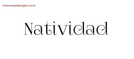Natividad Vintage Name Tattoo Designs