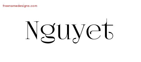 Nguyet Vintage Name Tattoo Designs