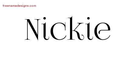 Nickie Vintage Name Tattoo Designs