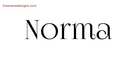 Norma Vintage Name Tattoo Designs