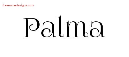 Palma Vintage Name Tattoo Designs