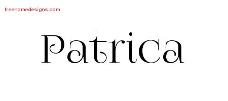 Patrica Vintage Name Tattoo Designs