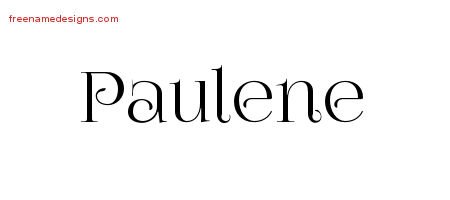 Paulene Vintage Name Tattoo Designs
