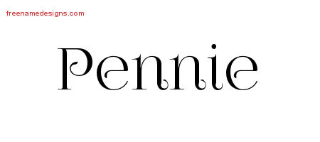 Pennie Vintage Name Tattoo Designs