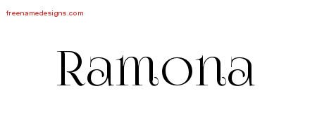 Ramona Vintage Name Tattoo Designs