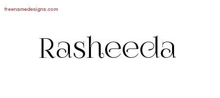 Rasheeda Vintage Name Tattoo Designs