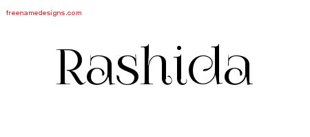 Rashida Vintage Name Tattoo Designs