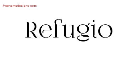 Refugio Vintage Name Tattoo Designs