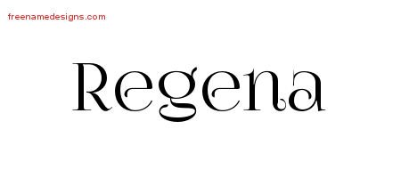 Regena Vintage Name Tattoo Designs