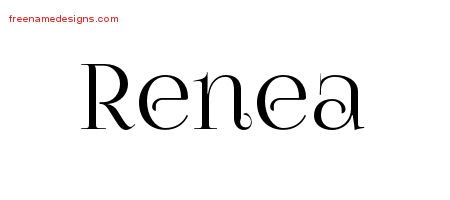Renea Vintage Name Tattoo Designs