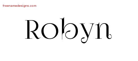 Robyn Vintage Name Tattoo Designs