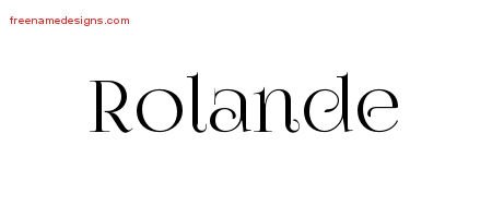 Rolande Vintage Name Tattoo Designs