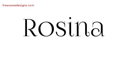Rosina Vintage Name Tattoo Designs