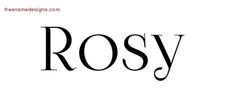 Rosy Vintage Name Tattoo Designs