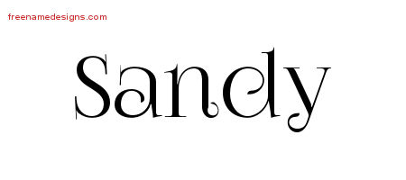 Sandy Vintage Name Tattoo Designs