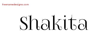 Shakita Vintage Name Tattoo Designs