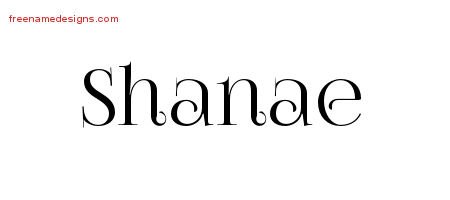 Shanae Vintage Name Tattoo Designs