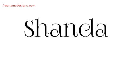 Shanda Vintage Name Tattoo Designs