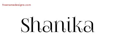 Shanika Vintage Name Tattoo Designs