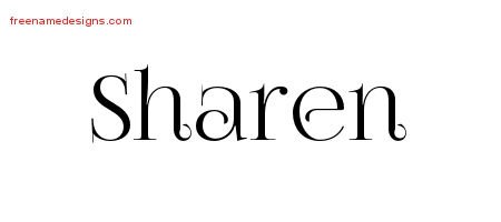 Sharen Vintage Name Tattoo Designs