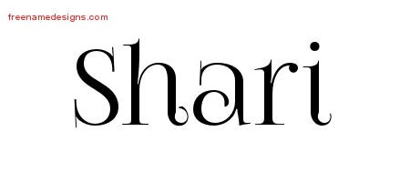 Shari Vintage Name Tattoo Designs