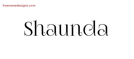 Shaunda Vintage Name Tattoo Designs