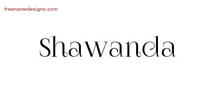 Shawanda Vintage Name Tattoo Designs