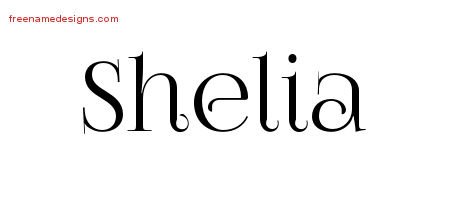 Shelia Vintage Name Tattoo Designs