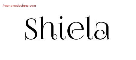 Shiela Vintage Name Tattoo Designs