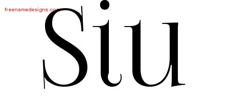 Siu Vintage Name Tattoo Designs