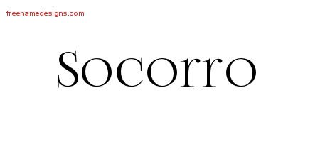 Socorro Vintage Name Tattoo Designs