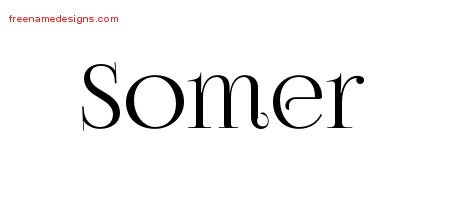 Somer Vintage Name Tattoo Designs