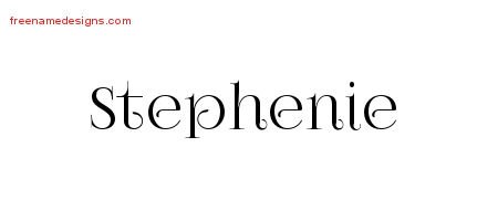 Stephenie Vintage Name Tattoo Designs