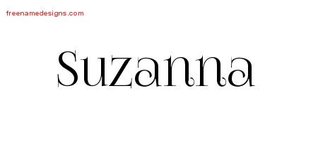 Suzanna Vintage Name Tattoo Designs